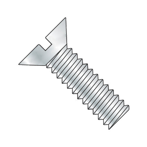 1/2-13 x 3 1/2 Slotted Flat Machine Screw Fully Threaded Zinc-Bolt Demon