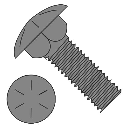 5/16-18 x 3/4 Carriage Bolt Grade 8 Fully Threaded Plain-Bolt Demon