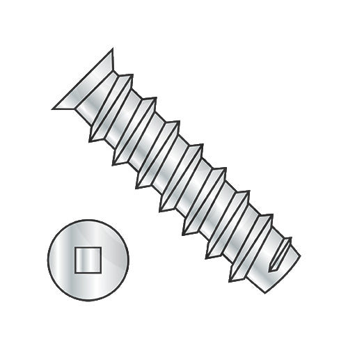 M6.3 x 10 Metric Square Flat 7.0-7.3HD OD European Drawer Slide Screw Full Thread Zinc-Bolt Demon