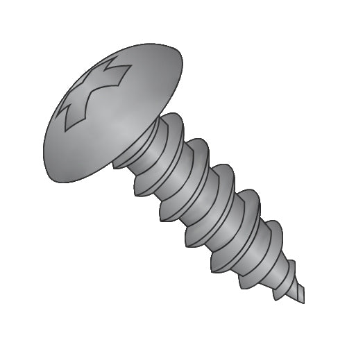 6-18 x 1/2 Phillips Full Contour Truss Self Tapping Screw Type A Fully Threaded Black Oxide-Bolt Demon