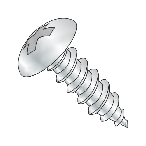 6-20 x 3/16 Phill Full Contour Truss Self Tapping Screw Type AB Fully Thread Zinc-Bolt Demon