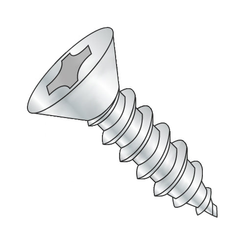 12-11 x 7/8 Phillips Flat Self Tapping Screw Type A Fully Threaded Zinc-Bolt Demon