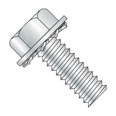 1/4-20 x 3/4 Unslotted Hex Washer External Sems Machine Screw Fully Threaded Zinc-Bolt Demon