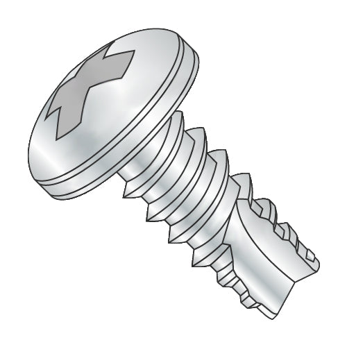 1/4-14 x 1 Phillips Pan Thread Cutting Screw Type 25 Fully Threaded Zinc-Bolt Demon