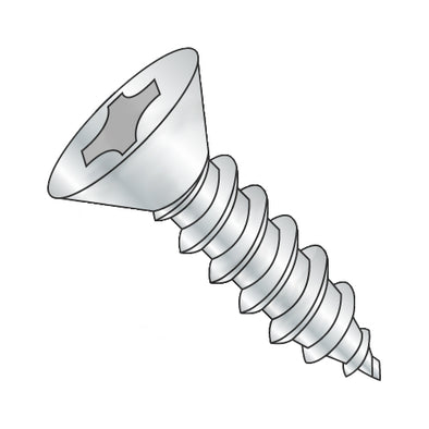 6-18 x 1 1/8 Phillips Flat Self Tapping Screw Type A Fully Threaded Zinc-Bolt Demon