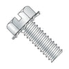 10-32 x 1/2 Slotted Hex Head External Sems Machine Screw Fully Threaded Zinc-Bolt Demon