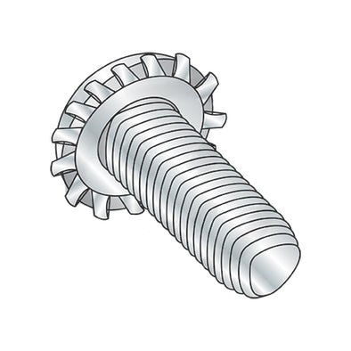 6-32 x 3/8 Phil Pan Taptite Alt Ext Tooth washer Thread Roll Screw Full Thrd Zinc & Wax-Bolt Demon