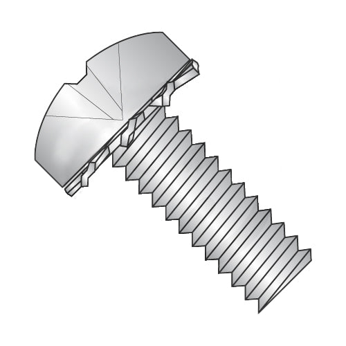 2-56 x 1/4 Phillips Pan External Sems Machine Screw Fully Threaded 18-8 Stainless Steel-Bolt Demon