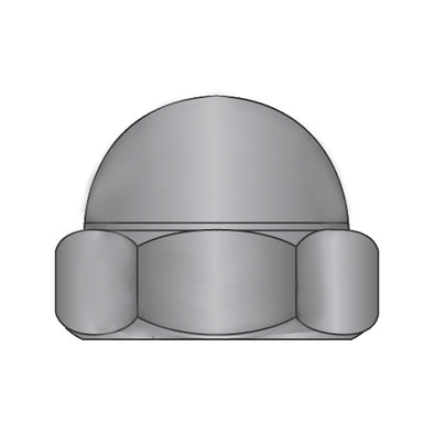 6-32 Two Piece Low Crown Cap Nut Black Zinc-Bolt Demon