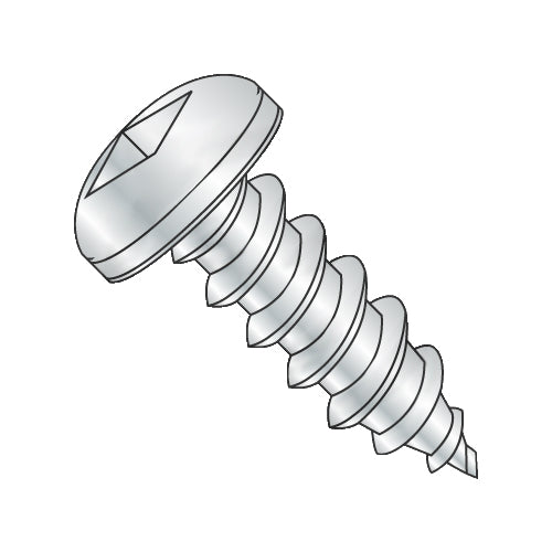 14-10 x 4 Square Pan Self Tapping Screw Type A Fully Threaded Zinc-Bolt Demon