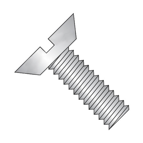 12-24 x 1/2 Slotted Flat Undercut Machine Screw Fully Threaded 18-8 Stainless Steel-Bolt Demon