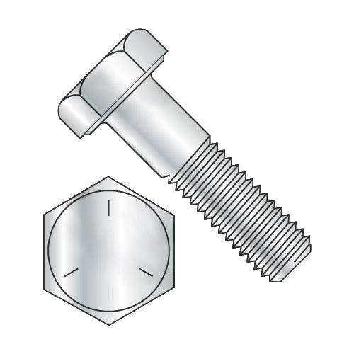 1/4-28 x 2 1/4 Hex Cap Screw Grade 5 Zinc-Bolt Demon