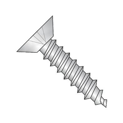 6-18 x 1/2 Phil Flat Undercut Self Tapping Screw Type A Fully Threaded 18-8 Stainless-Bolt Demon