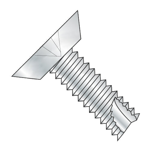 4-40 x 1/4 Phillips Flat Undercut Thread Cutting Screw Type 23 Fully Threaded Zinc-Bolt Demon