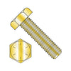 1/4-20 x 5 Hex Tap Bolt Grade 8 Fully Threaded Zinc Yellow-Bolt Demon