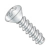 8-18 x 1 Phillips Oval Self Tapping Screw Type B Fully Threaded Zinc-Bolt Demon