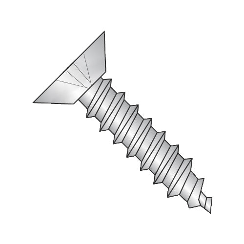 2 x 5/16 Phil Flat Undercut Self Tapping Screw Type A Fully Threaded 18-8 Stainless-Bolt Demon