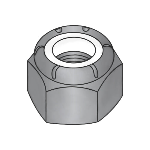 M8-1.25 DIN 985 Metric Class 8 Nylon Insert Hex Locknut Black Oxide and Oil-Bolt Demon