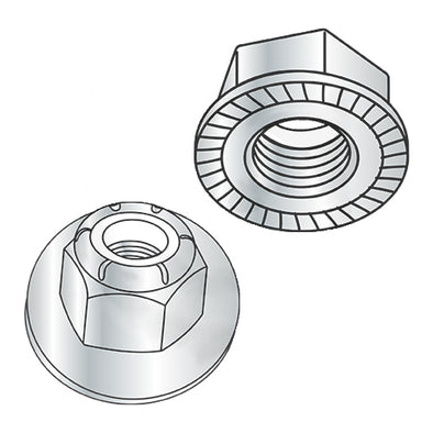 M8-1.25 DIN6923 Metric Hex Flange Nut Serrated A2 Stainless Steel-Bolt Demon