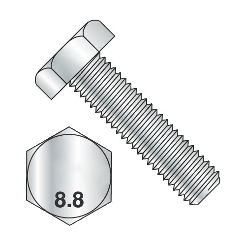 M12 x 50 DIN 933 8.8 Metric Fully Threaded Cap Screw Zinc-Bolt Demon