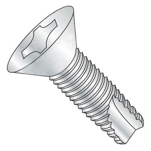 10-24 x 1 1/4 Phillips Flat Thread Cutting Screw Type 23 Fully Threaded Zinc-Bolt Demon