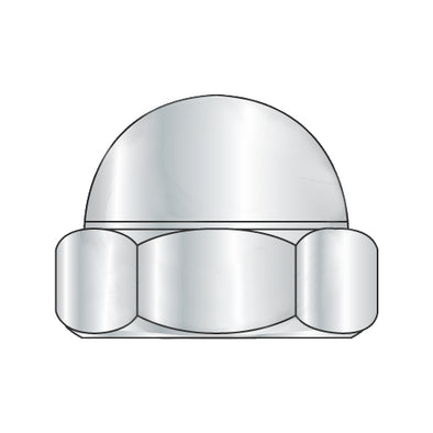 5/16-18 Two Piece Low Crown Cap Nut Nickel Plated-Bolt Demon