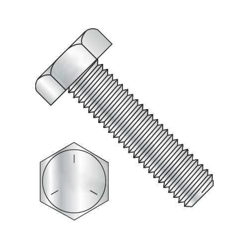 1/4-28 x 2 Hex Tap Bolt Grade 5 Fully Threaded Zinc-Bolt Demon