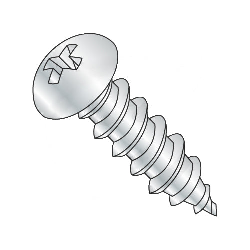 2-32 x 1/2 Phillips Round Self Tapping Screw Type AB Fully Threaded Zinc-Bolt Demon