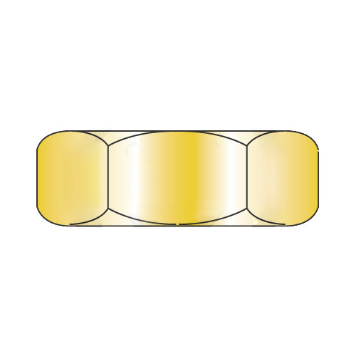 3-48 x 3/16 x 1/16 Hex Machine Screw Nut Zinc Yellow-Bolt Demon