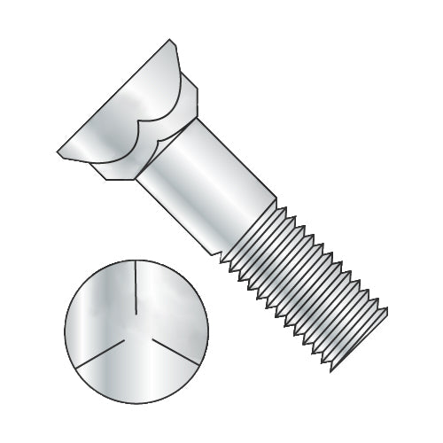 1/2-13 x 1 3/4 Grade 5 Plow Bolt #3 Head Zinc-Bolt Demon