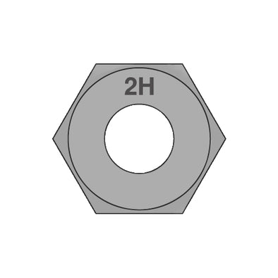 5/8-11 Heavy Hex Structural Nuts A194 2H Plain North American Made-Bolt Demon