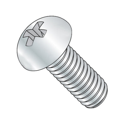 12-24 x 3/8 Phillips Round Machine Screw Fully Threaded Zinc-Bolt Demon