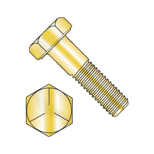 1/2-20 x 1 1/8 MS90726 Military Hex Head Cap Screw Fine Thread Cadmium Yellow Grade 5 DFAR-Bolt Demon