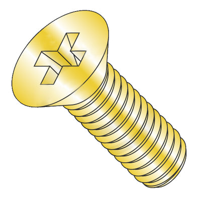 10-32x7/16 MS35191 Military Phillips Flat 82 Degree Full Thread Machine Screw Cadmium-Bolt Demon