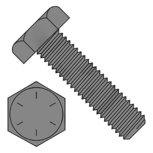 5/16-18 x 5 Hex Tap Bolt Grade 8 Fully Threaded Plain-Bolt Demon