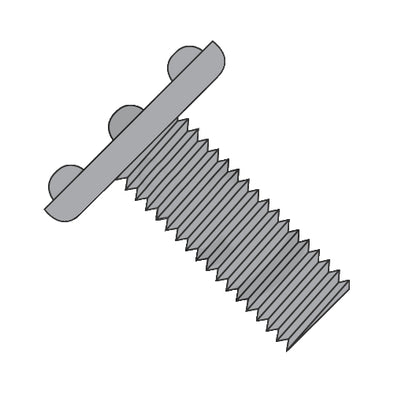 1/4-20 x 1/2 Weld Screw with Nibs Top Of Head F/T Plain-Bolt Demon