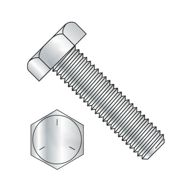 1/4-28 x 2 3/4 Hex Tap Bolt Grade 5 Fully Threaded Zinc-Bolt Demon