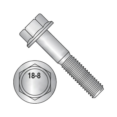 1/2-13 x 1 3/4 Hex Head Flange Non Serrated Frame Bolt IFI-111 2002 18-8 Stainless Steel-Bolt Demon