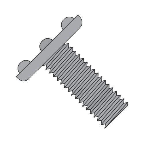 10-24 x 3/4 Weld Screw with Nibs Top Of Head F/T Plain-Bolt Demon