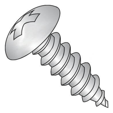 10-16 x 3/4 Phillips Full Contour Truss Self Tap Screw Type AB Full Thd 410 Stainless Steel-Bolt Demon