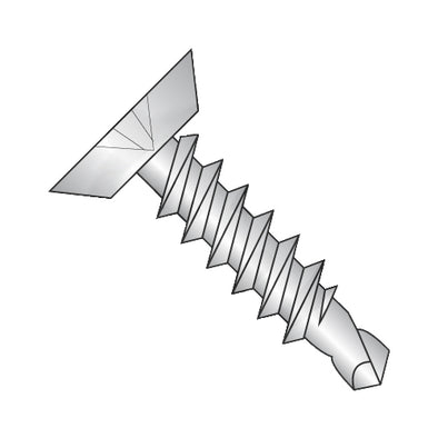 10-16 x 1 1/4 Phillips Flat Undercut Full Thread Self Drilling Screw 18-8 Stainless Steel-Bolt Demon