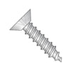 10-12 x 1/2 Phil Flat Undercut Self Tapping Screw Type A Fully Threaded 18-8 Stainless-Bolt Demon