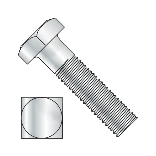 5/16-18 x 1 3/8 Square Head Battery Bolt Fully Threaded Zinc-Bolt Demon