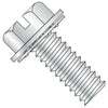 8-32 x 3/8 Slotted Indent HWH Internal Sems Machine Screw Full Thread Zinc-Bolt Demon