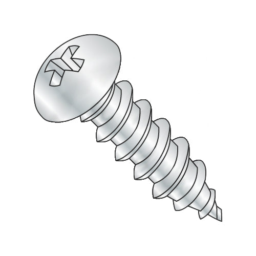 12-11 x 1 Phillips Round Self Tapping Screw Type A Fully Threaded Zinc-Bolt Demon