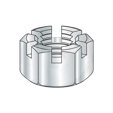 9/16-12 Slotted Hex Nut Zinc-Bolt Demon