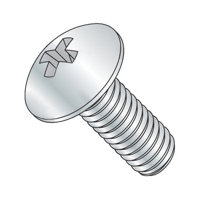 8-32 x 2 Phillips Truss Full Contour Machine Screw Fully Threaded Zinc-Bolt Demon