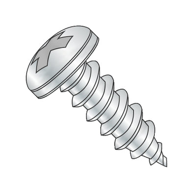 8-15 x 1 1/8 Phillips Pan Self Tapping Screw Type A Fully Threaded Zinc-Bolt Demon