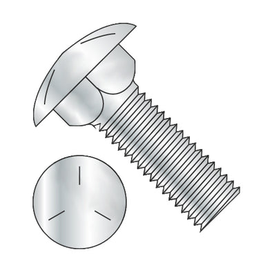 7/16-14 x 3 Carriage Bolt Grade 5 Fully Threaded Zinc-Bolt Demon