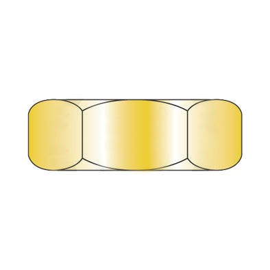 10-24 x 5/16 x 7/6 Small Pattern Hex Machine Screw Nut Zinc Yellow-Bolt Demon